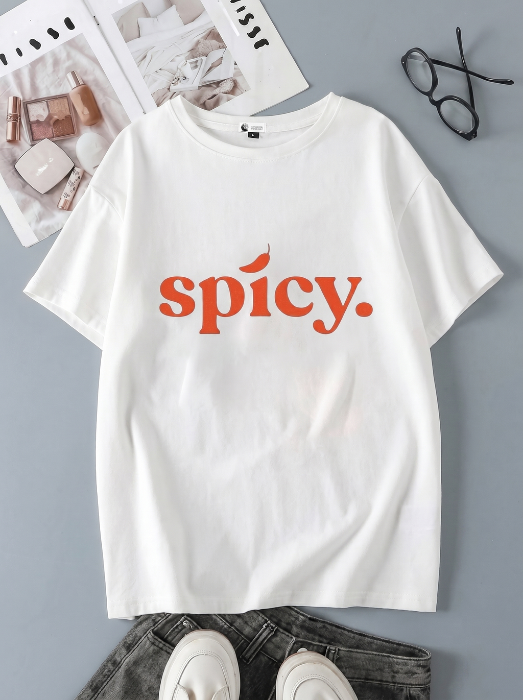 T-Shirt Oversize Imprimé Spicy