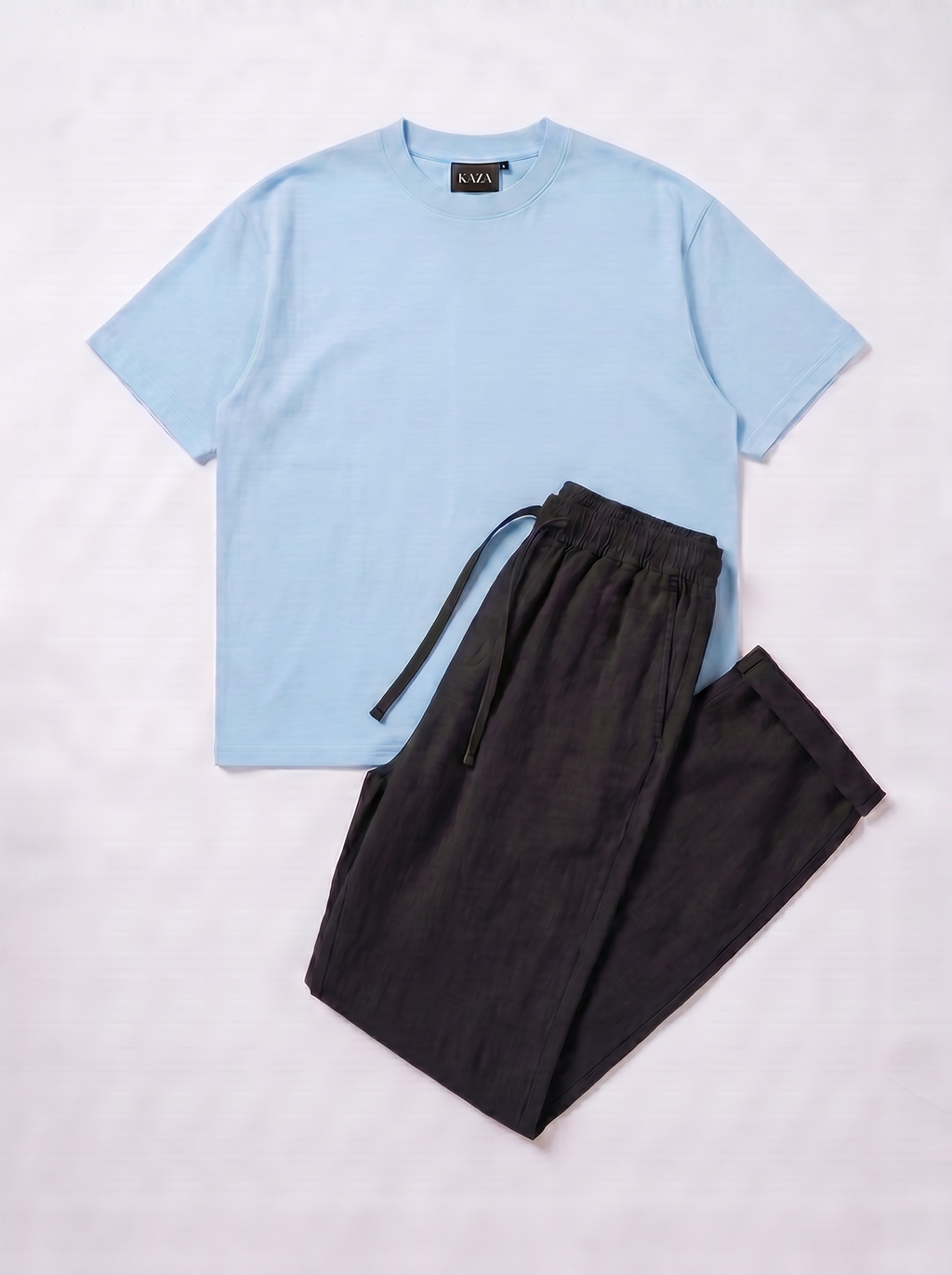 SET TSHIRT COTON OVERSIZED + KAMRAYA NOIR