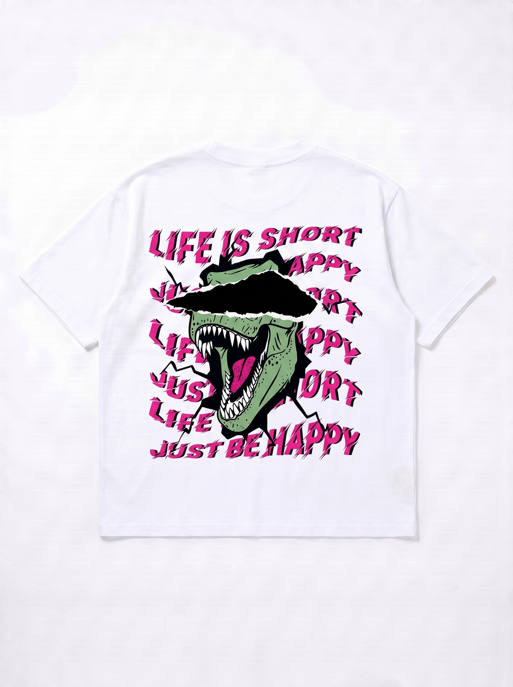 T-Shirt Oversize Imprimé  Life is Short