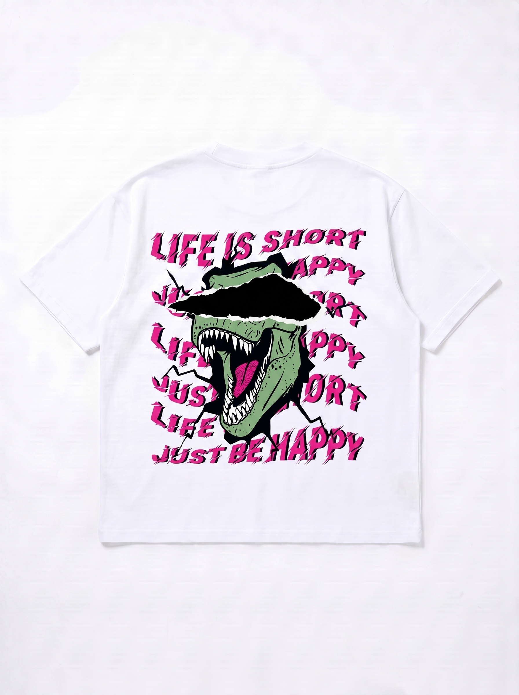 T-Shirt Oversize Imprimé  Life is Short