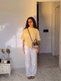 SET TSHIRT COTON OVERSIZED + KAMRAYA BLANC