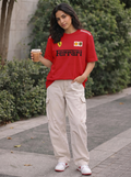 T-Shirt Oversize Imprimé Ferrari