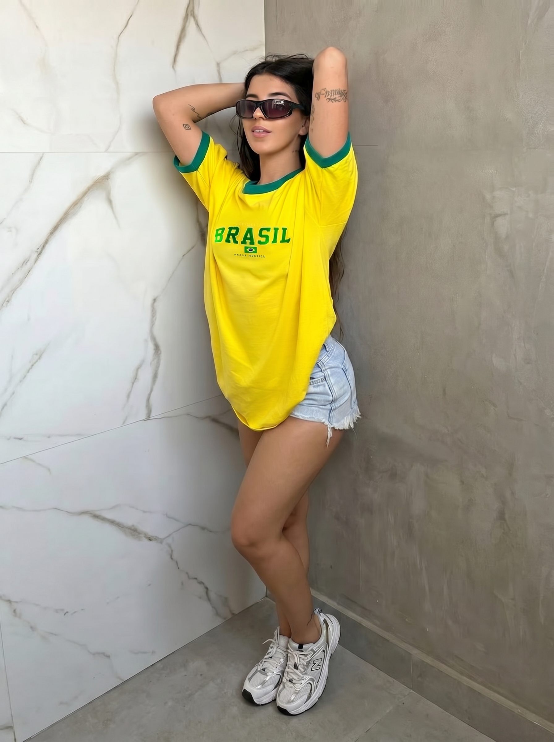 T-Shirt Oversize Imprimé  Brasil