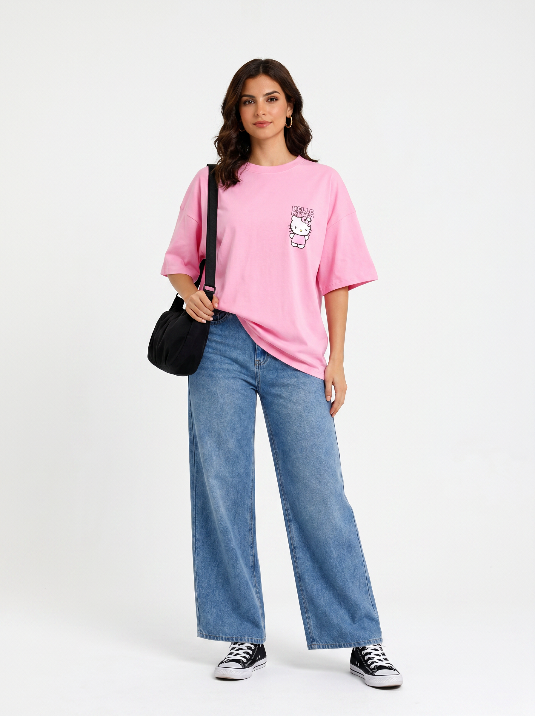 T-Shirt Oversize Imprimé Hello Kitty 2