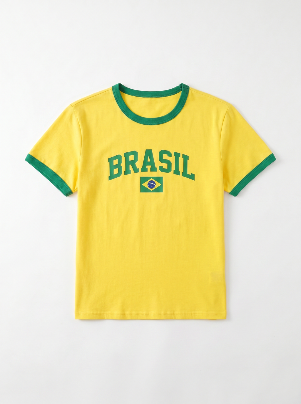 T-Shirt Oversize Imprimé Brasil Jaune