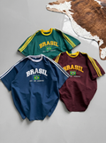 T-Shirt Oversize Imprimé Brasil