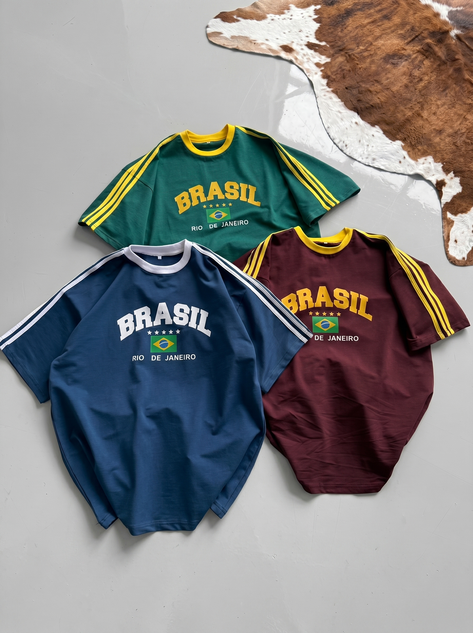 T-Shirt Oversize Imprimé Brasil